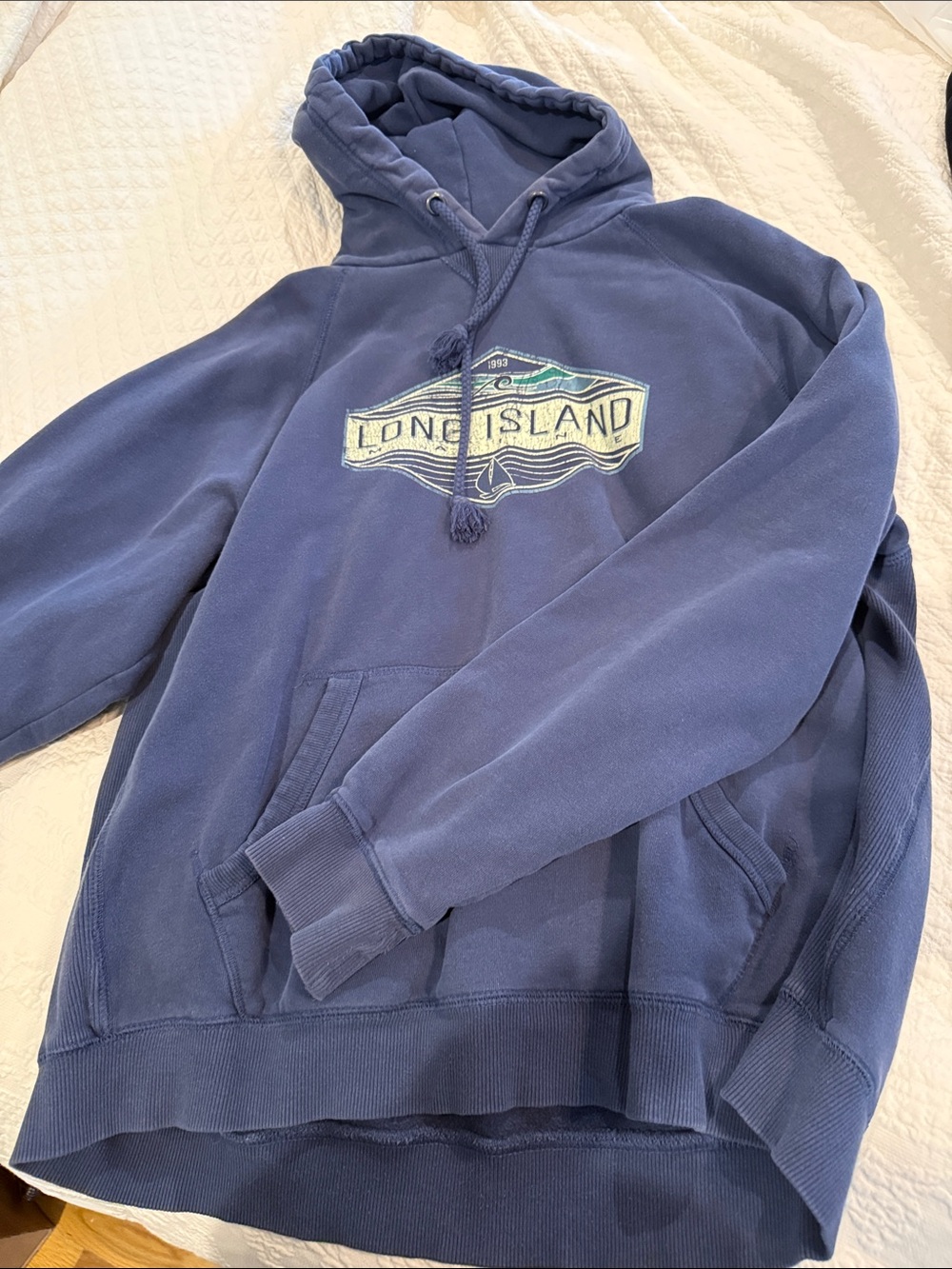 Blue 84 Long Island Navy Hoodie with Chest Logo